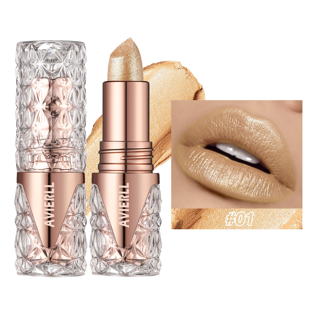 Aveirll Shiny Lipstick Long Lasting Waterproof Pearlescent