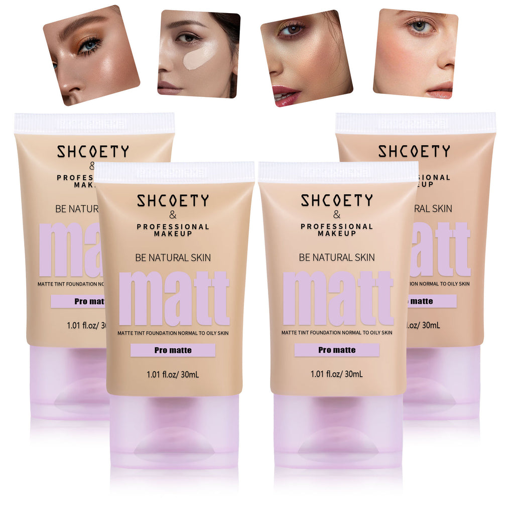Shcoety 4 Colors Longwear Foundation Concealer Natural Brightening Skin Color BB Cream
