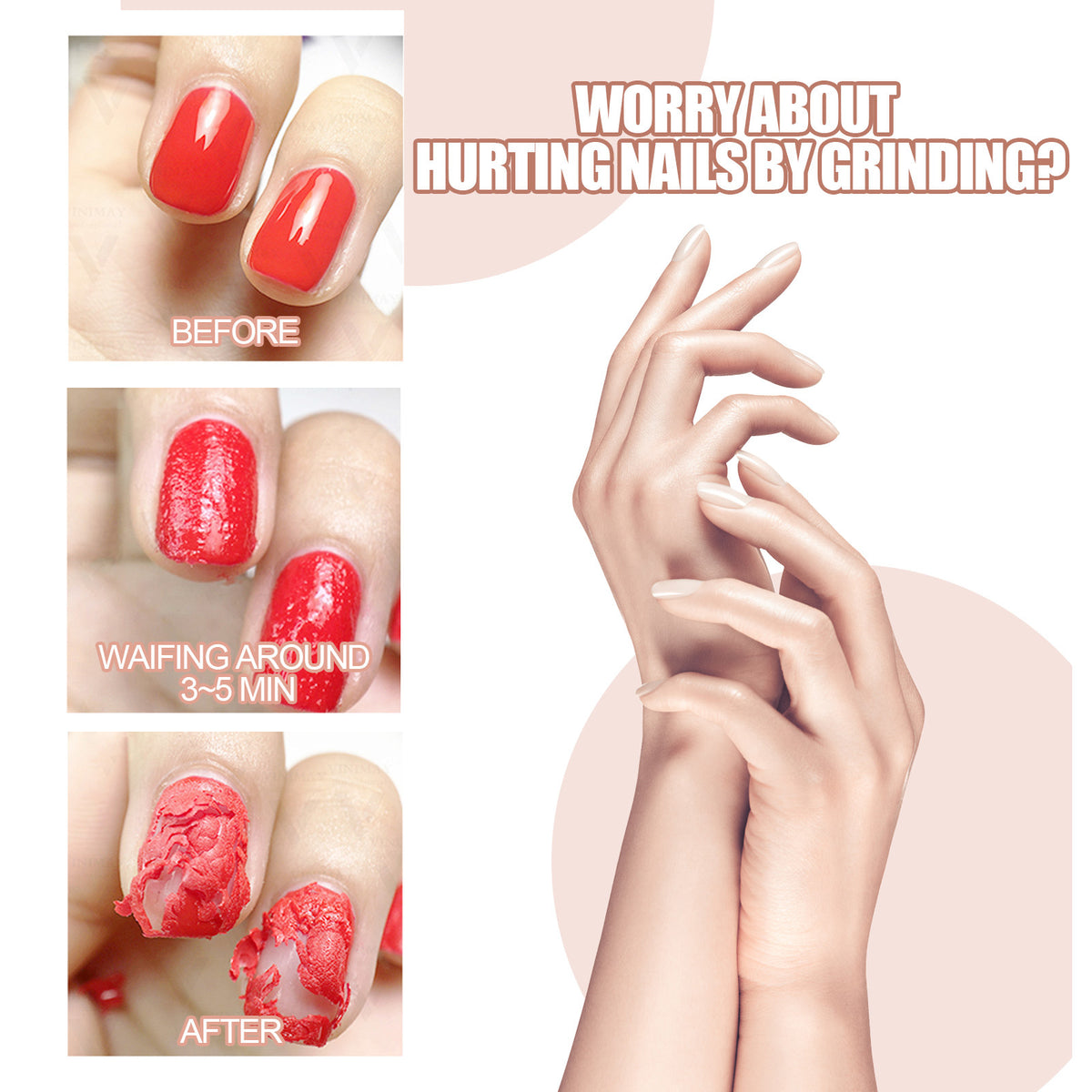 Eelhoe Gel Nail Polish Remover Easily And Quickly Dissolves Nails