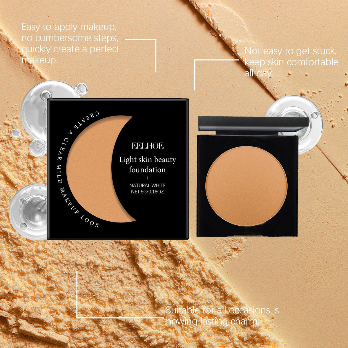 Eelhoe Moisturizing Concealer Foundation Cream Light And Moisturizing