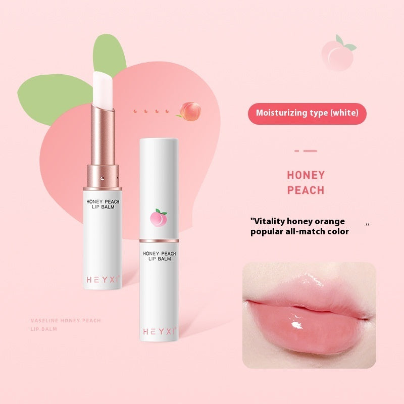 Heyxi Honey Peach Lip Balm Temperature Change Lipstick Moisturizing And Nourishing Lasting