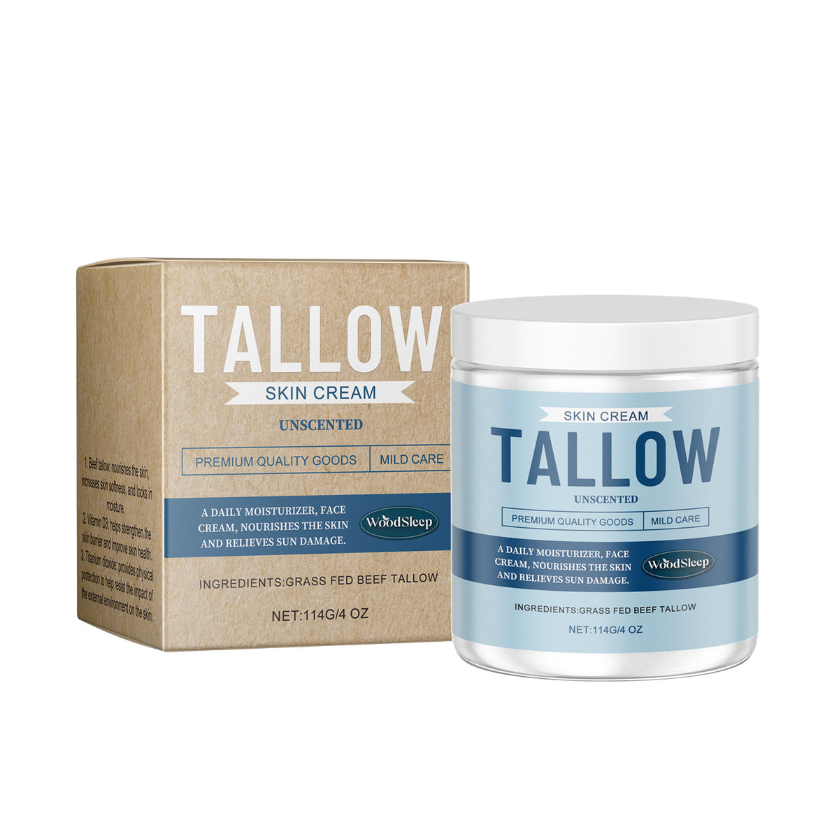 Tallow Butter Moisturizing Facial Cream Hydrating Nourishing Dry