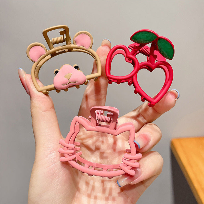 Cartoon Cute Bear Cat Grip Hollow Out