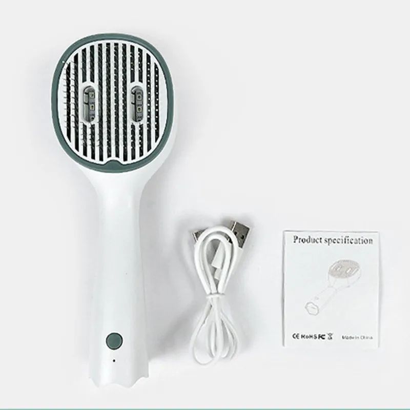 Cat Comb Dog Hair Remover Brush UVC Sterilization Pet Grooming Slicker Needle Comb Removes Tangled Self Cleaning Pet Supplies