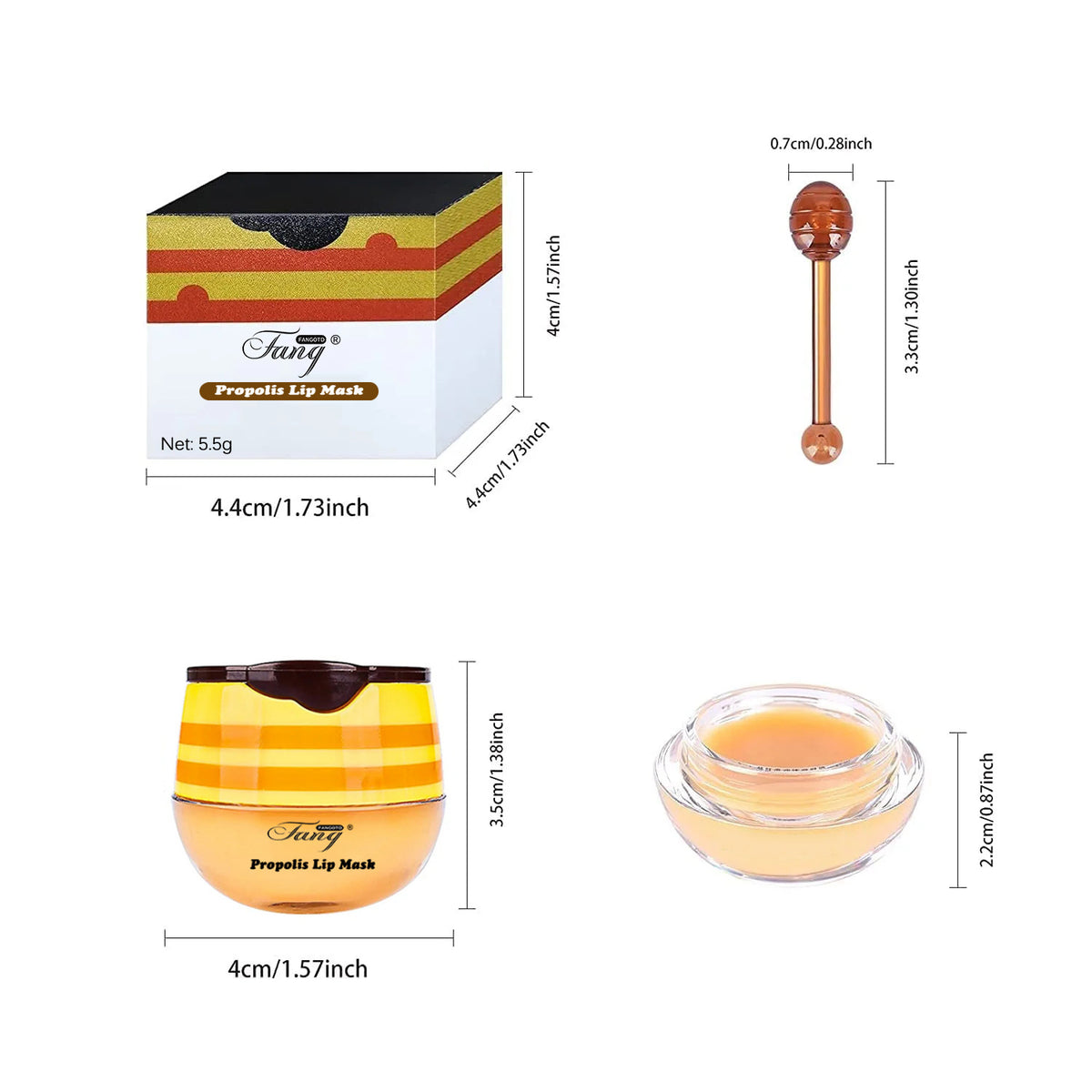Fangoto Strawberry Propolis Nourishing Moisturizing Lip Balm Moisturizing
