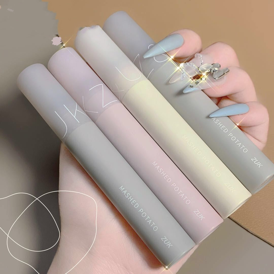 Zuk Lip Mud Lip Lacquer Student Plain Matte Finish Velvet No Stain On Cup No Fading White Good-looking Lipstick