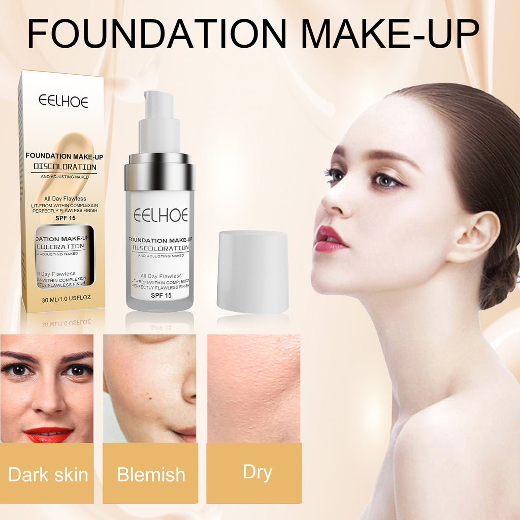 Eelhoe Temperature Change Liquid Foundation Concealer Long-lasting Moisturizing Waterproof Sweat-proof