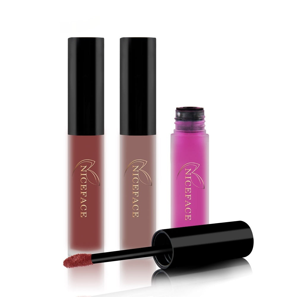NiceFace Matte Finish Non-fading Longlasting Lip Gloss Non-nourishing Lipstick