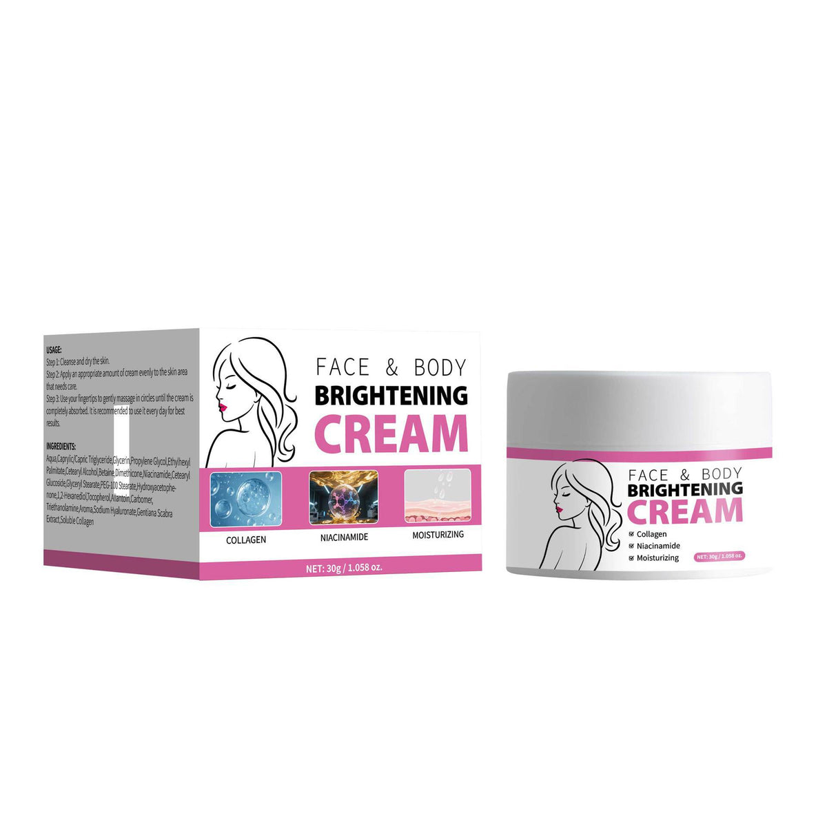 Face AND Body Facial Care Skin Lightening Cream 30g