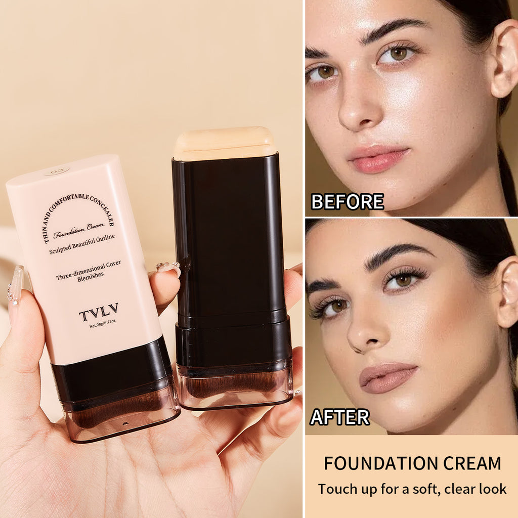 TVLV Eraser Stick Foundation Moisturizing Light Transparent Concealer Brightening Skin Color