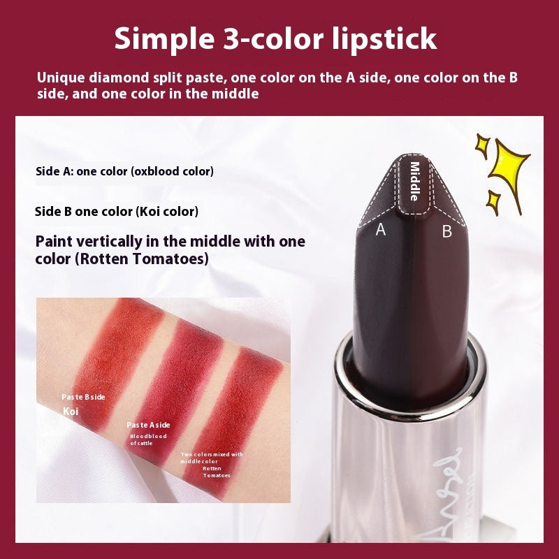 Ansel The Temptation Of An Angel Black Diamond Plump Three-color Lipstick Matte