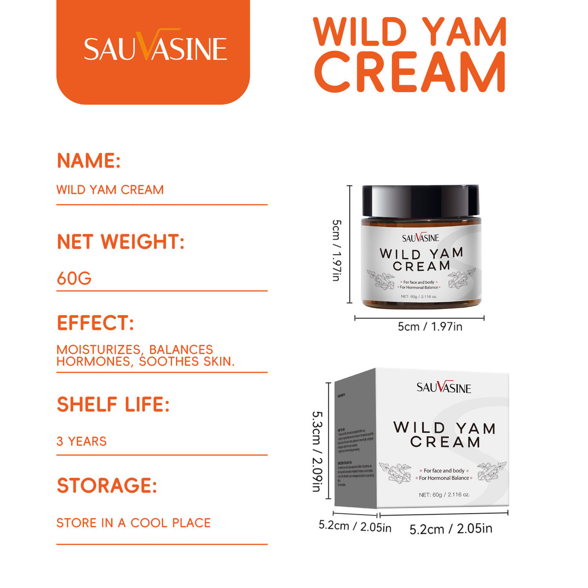 Sauvasine Dioscorea Japonica Cream Nourishing Moisturizing