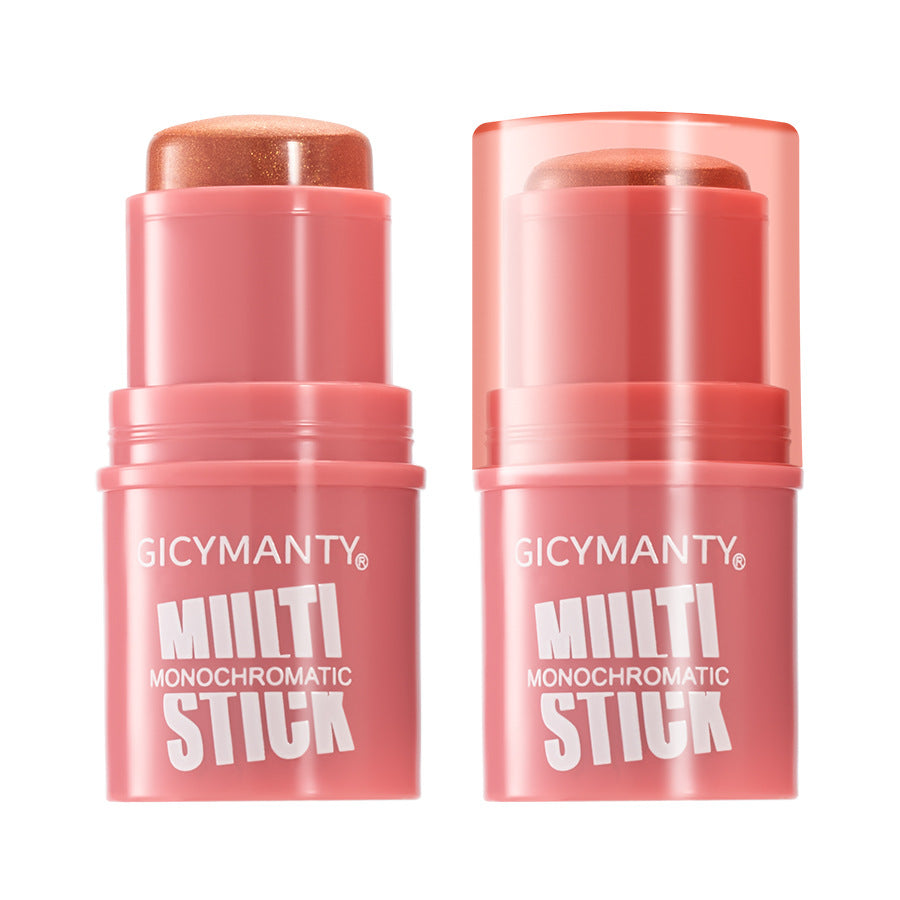 Gicymanty Makeup Blush Stick Facial Brightening Cream Blush Thin And Glittering Color Rendering
