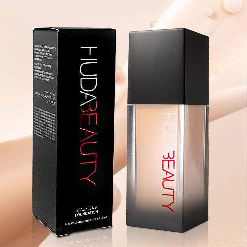 Huda Liquid Foundation Concealer And Moisturizer Oil Control Skin Color Not Stuck Pink Moisturizing Smear-proof Makeup 34ml