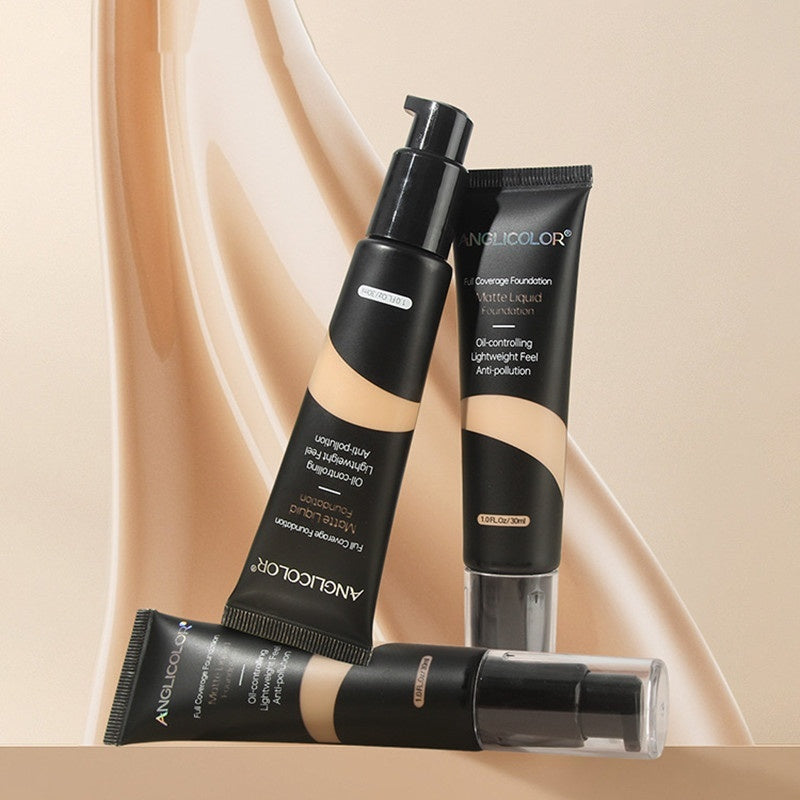 AngliColor Liquid Foundation Concealer Long Lasting Smear-proof Makeup Oil Control And Moisturizing