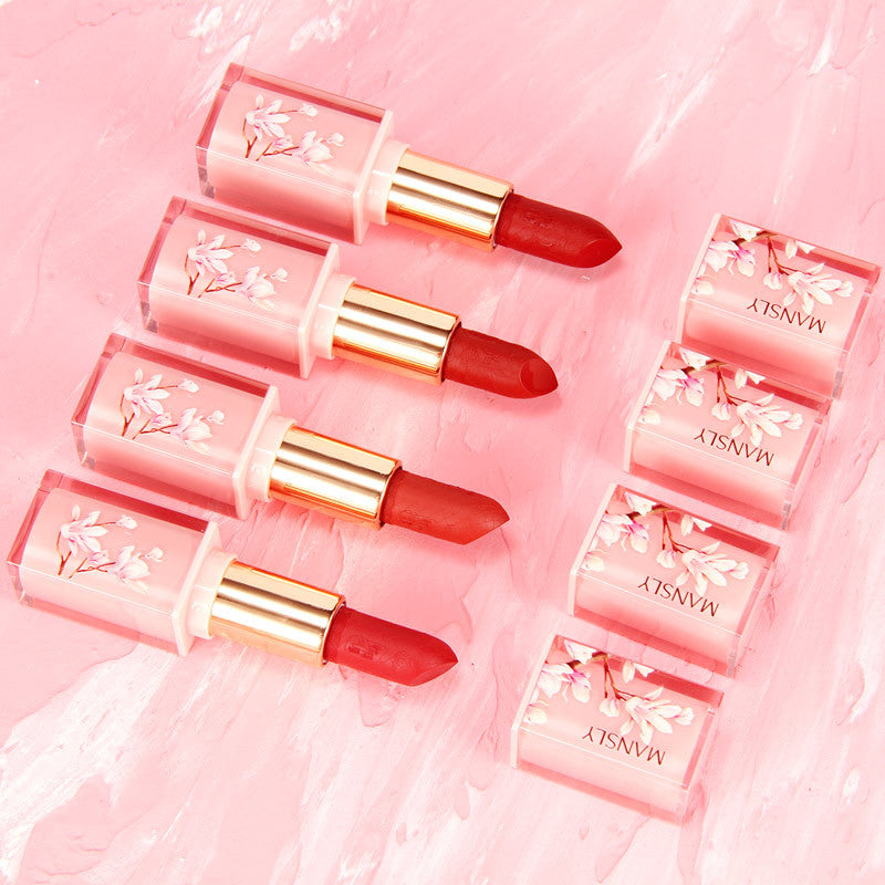 Mansly Carved Velvet Matte Lipstick Waffle Skin Brightening And Moisturizing
