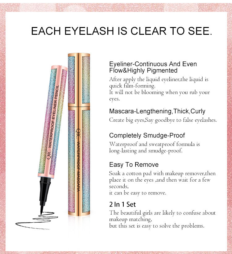 QIC Mascara 4D Dense Curl Without Staining Black