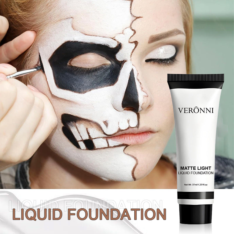Veronni Pure White Foundation COS Stage Makeup Concealer Long-lasting And Smudge-proof