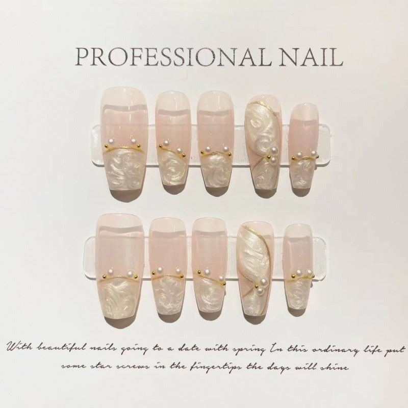 Light Luxury Wear Nail Stickers Kit Finished Product