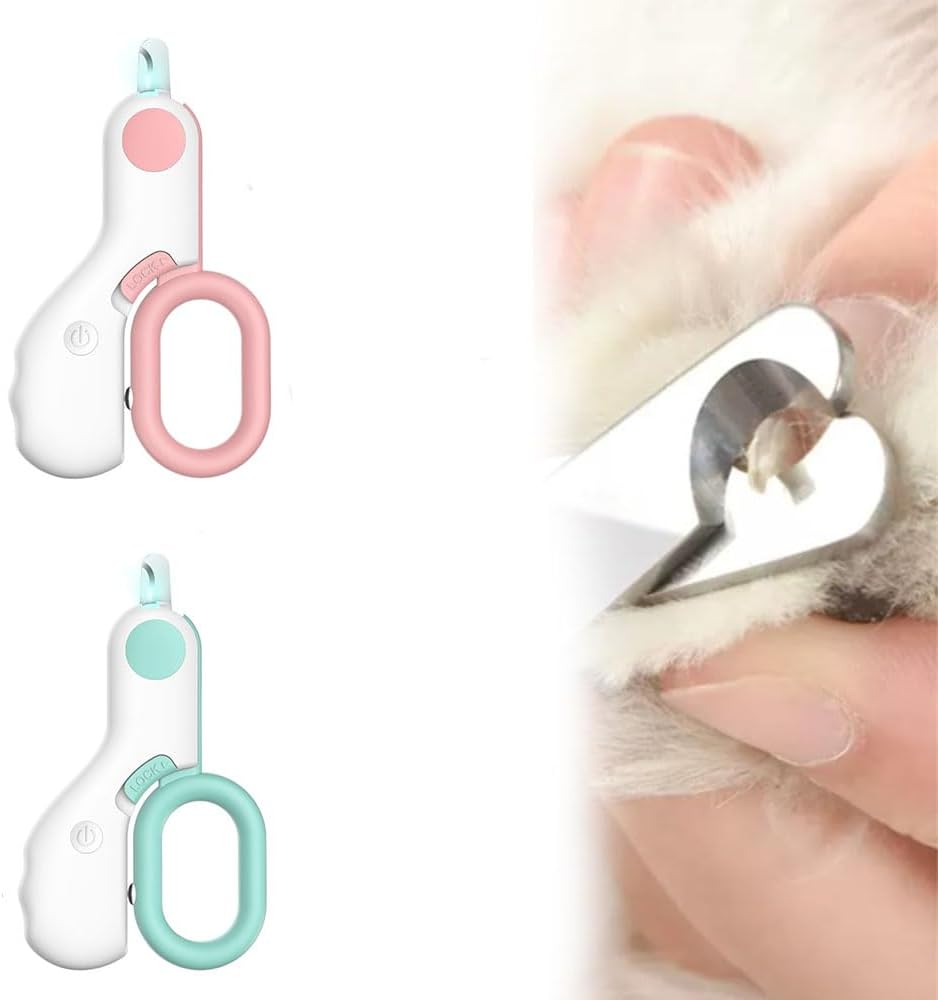 LED Pet Nail Clipper Cat Nail Clipper With Light Led Pet Nail Clippers For Cats Dogs Trim Your Pets Nails Easy And -Free Grooming Tool Pet Nail Clippers