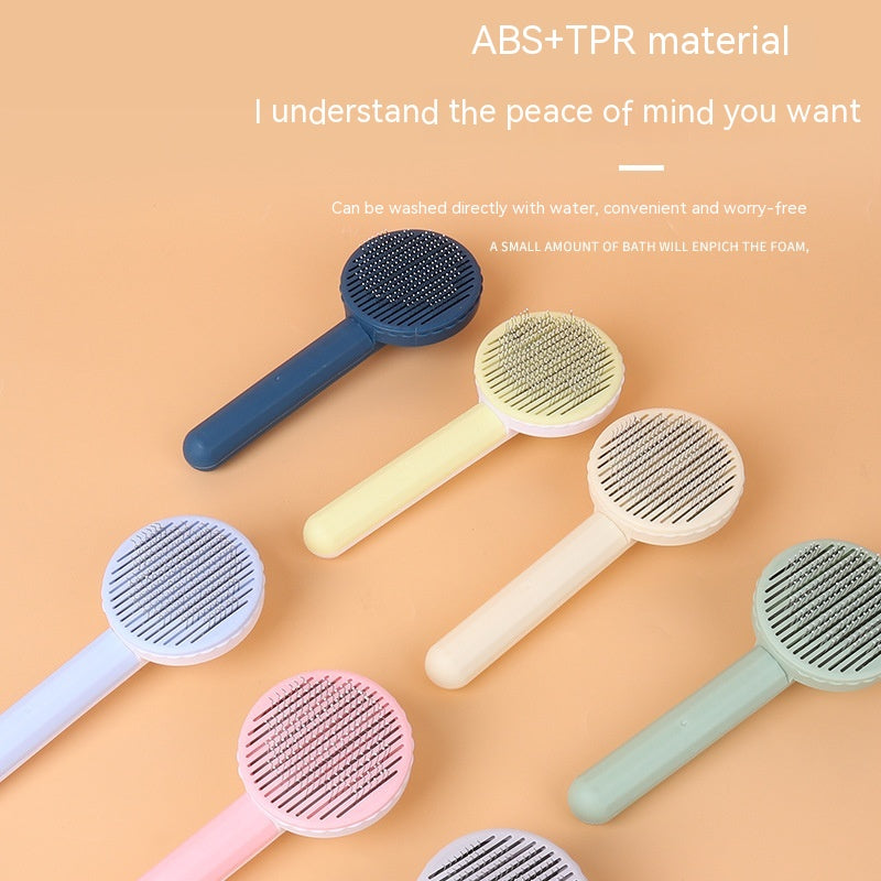 Round Head Self-cleaning Massage Pet Comb