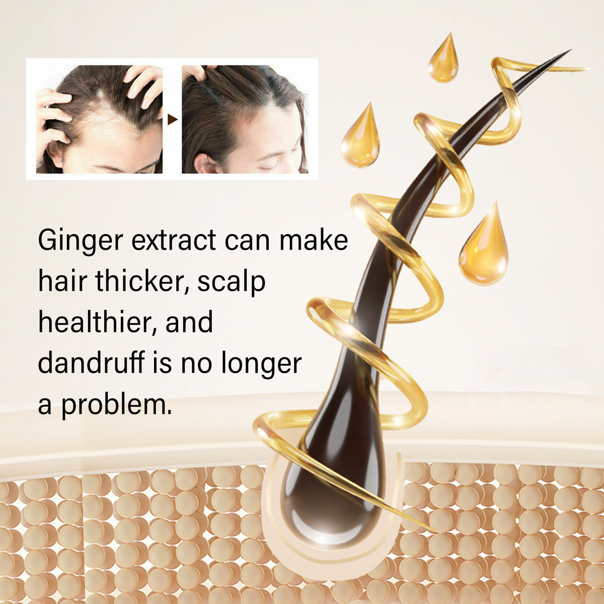 Ouhoe Ginger Dense Hair Shampoo For Relieving Soothinging