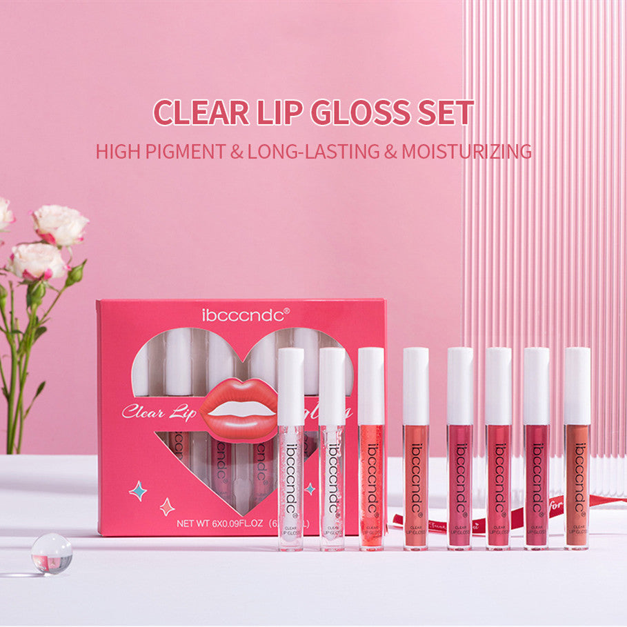 Ibcccndc Transparent Lip Gloss Suit Liquid Lipstick