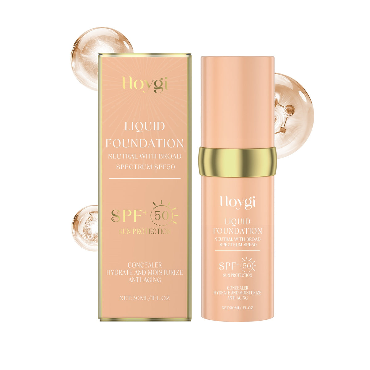 Hoygi Warm Concealer Liquid Foundation Keeps Makeup On