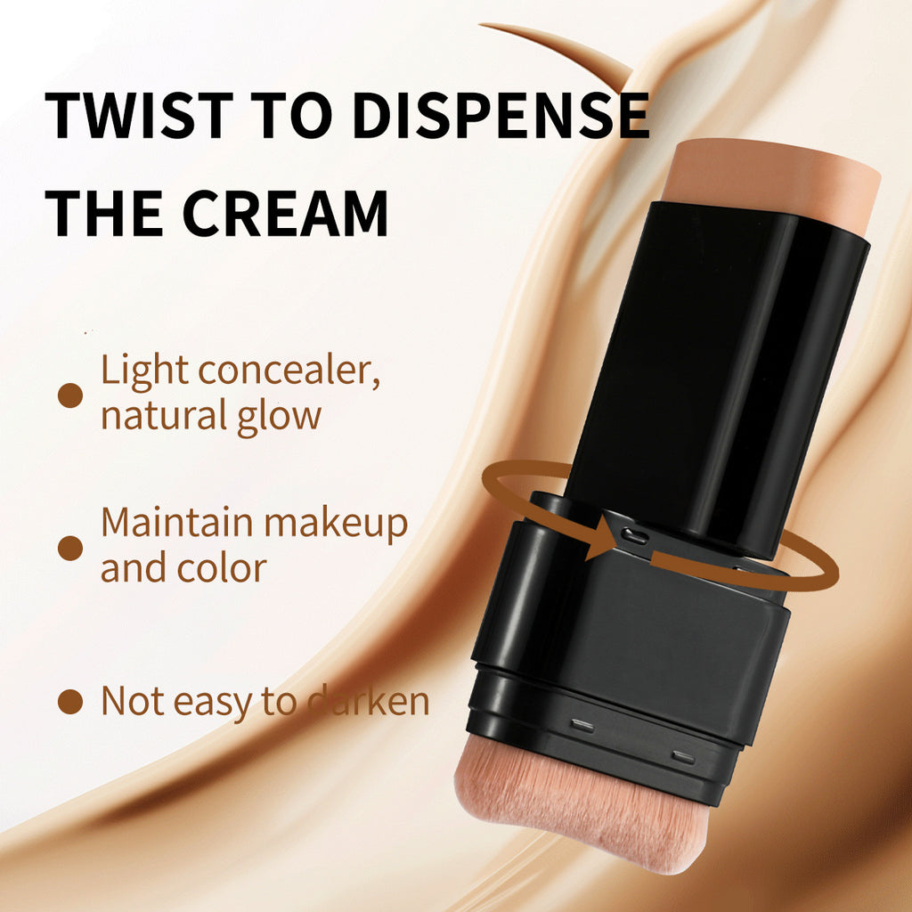 Olauty Concealer Waterproof Double-ended Makeup Brush 2-in-1 Stick Foundation