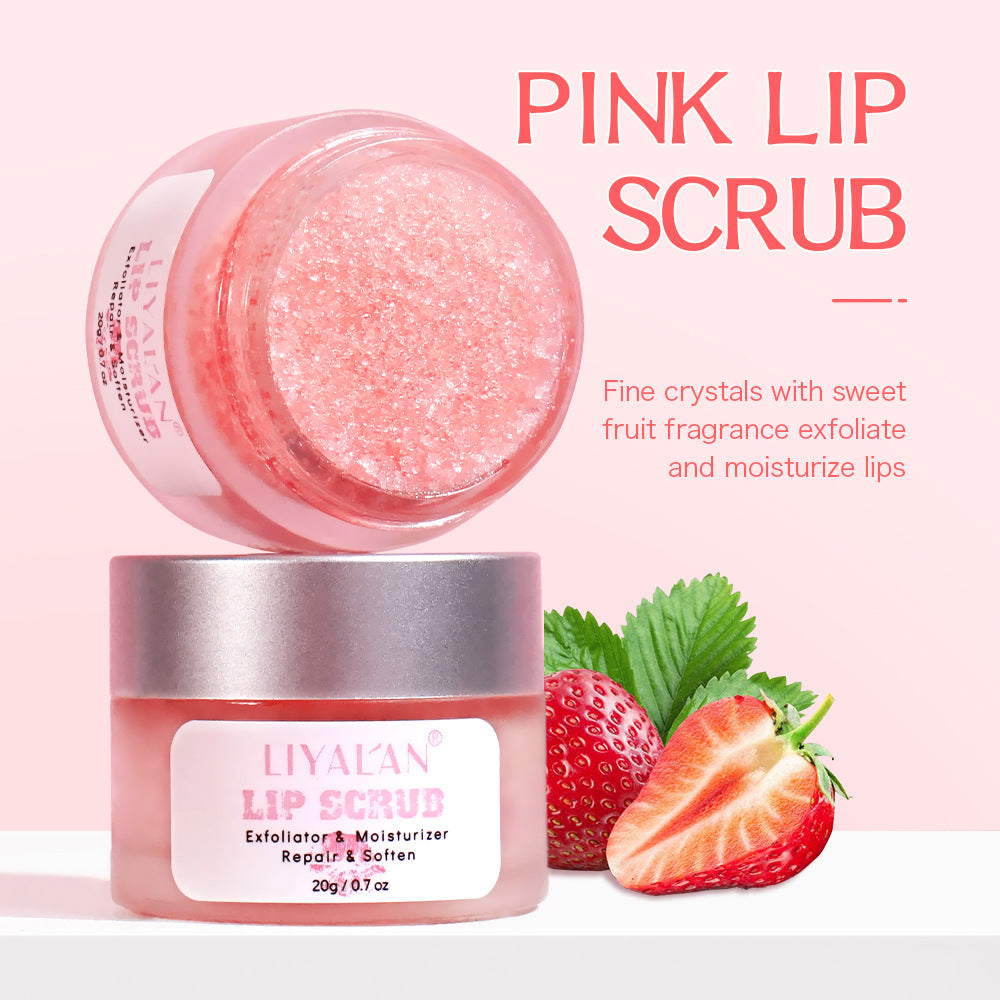 Liyalan Strawberry Lip Scrub Cream Exfoliator Mild