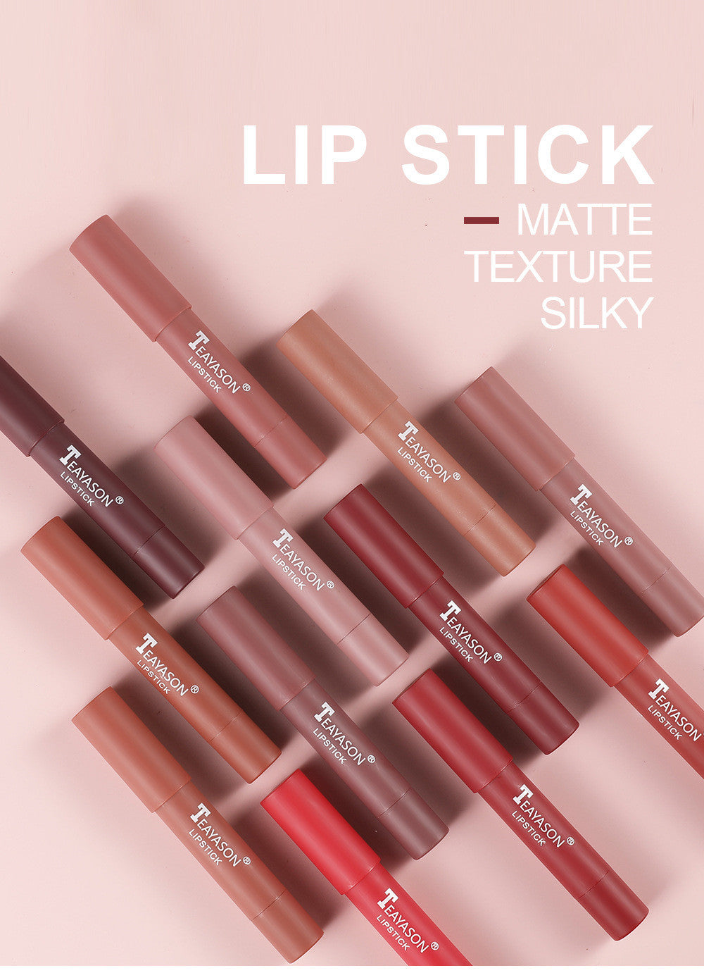 Teayason Makeup Crayon Lipstick 3-Pack Small Set