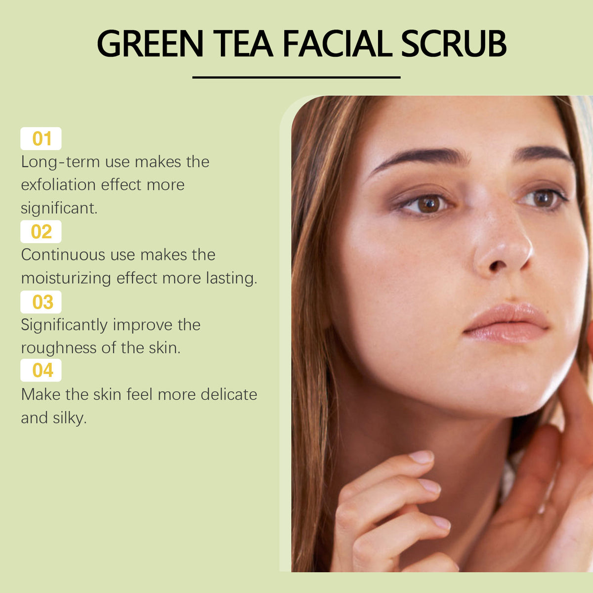 Hoygi Green Tea Facial Scrub Cream