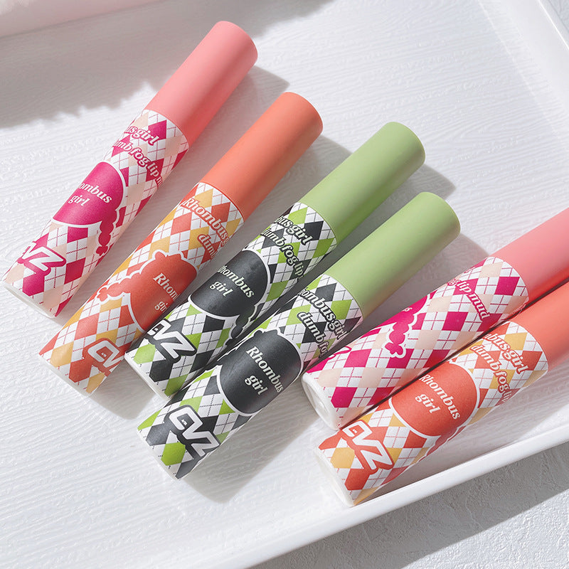 Rhombus Girl Velvet Matte Easy Cup Lipstick Girl Lip Glaze