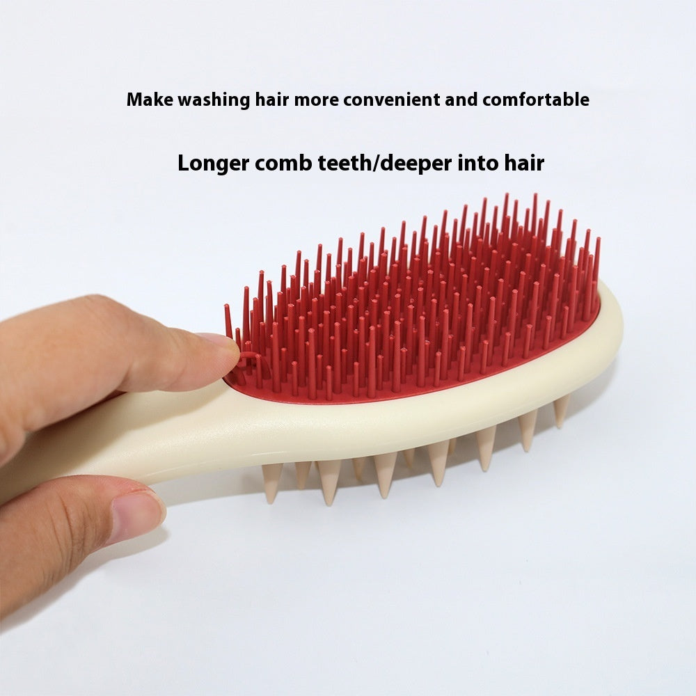 Long Handle Two Surface Density Teeth Scalp Massage Comb