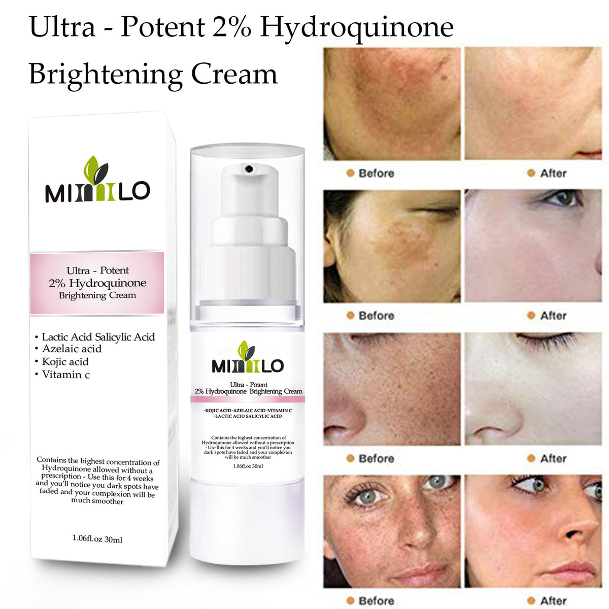 Mimlo Facial Brightening Cream Brightens Skin