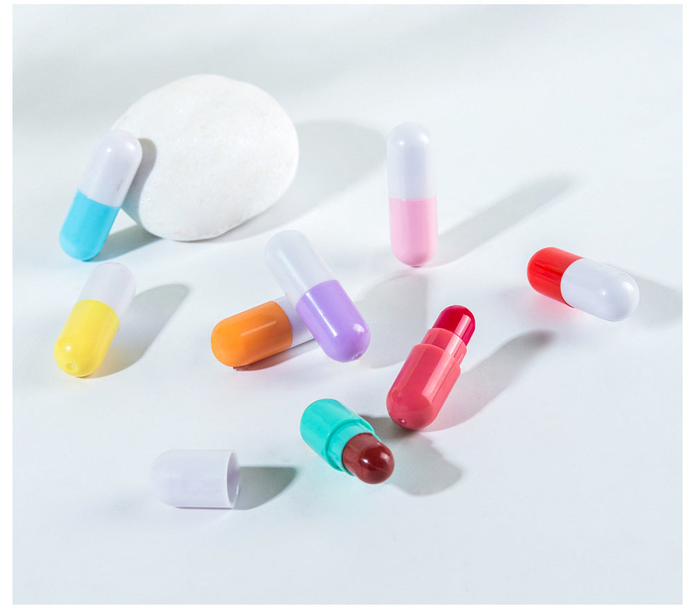 Handaiyan Pill Capsule Lipstick Lip Balm Sample 8 Color Suit