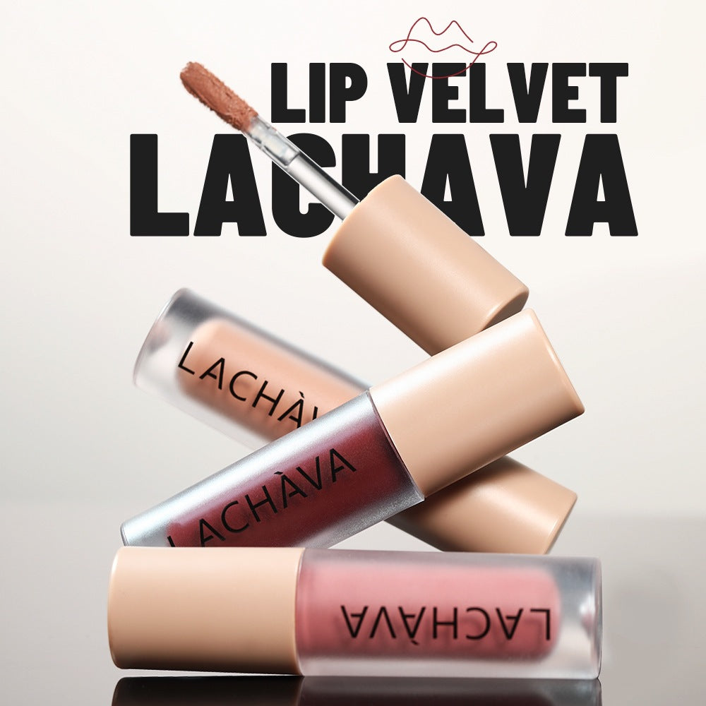 Lachava Matte Nude Lip Mud 10 Colors Lip Lacquer Waterproof Colored Lipstick