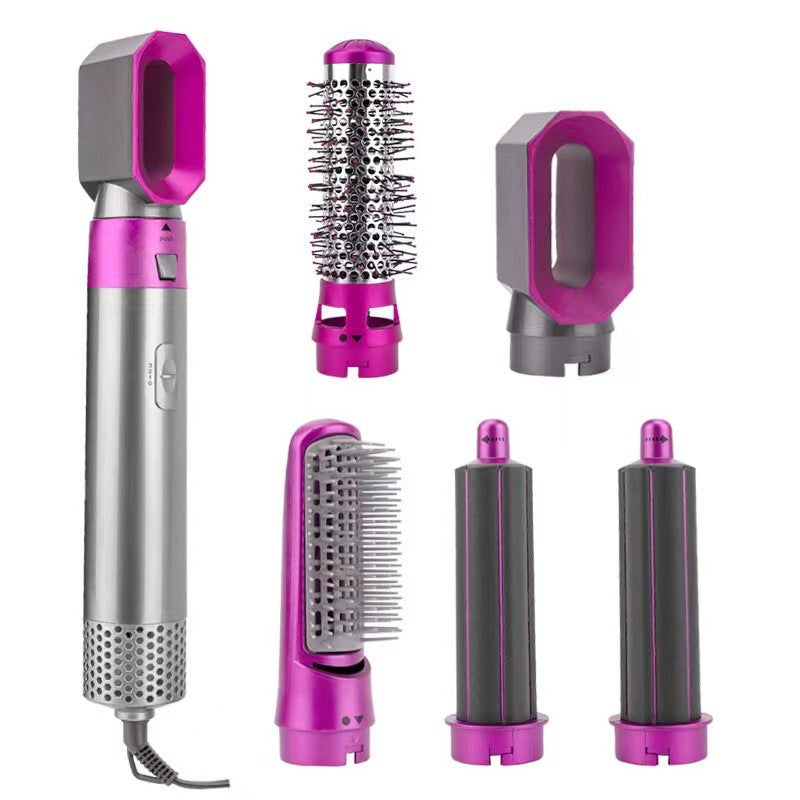 5-in-1 Hot Air Comb Curling Iron Styling Comb Hair Dryer