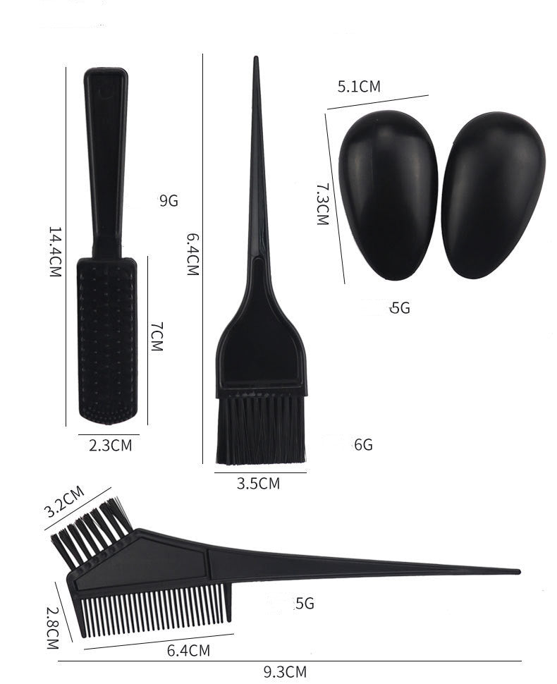 Hair Color Tool Set 11 Pieces Hair Salon Comb Brush Disposable