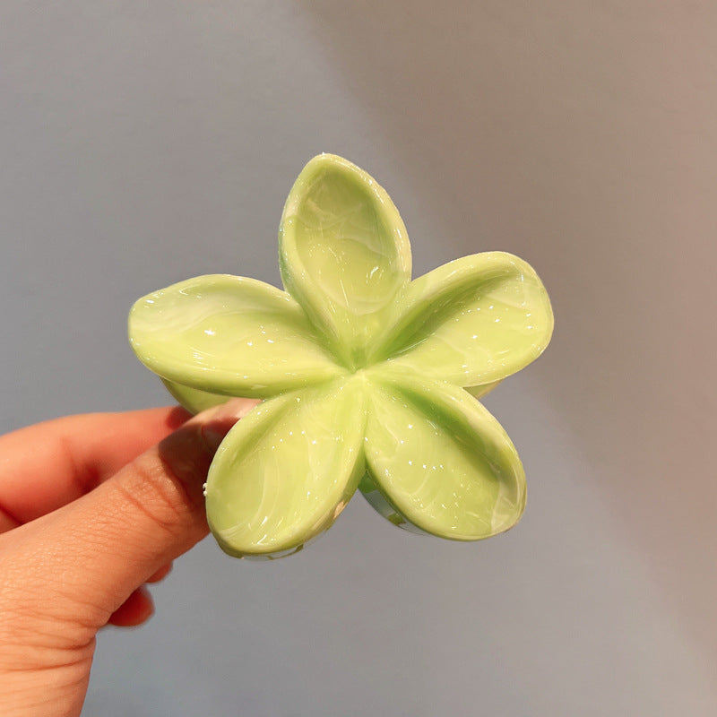 8cm Plumeria Rubra Grip Marble Blooming Pattern