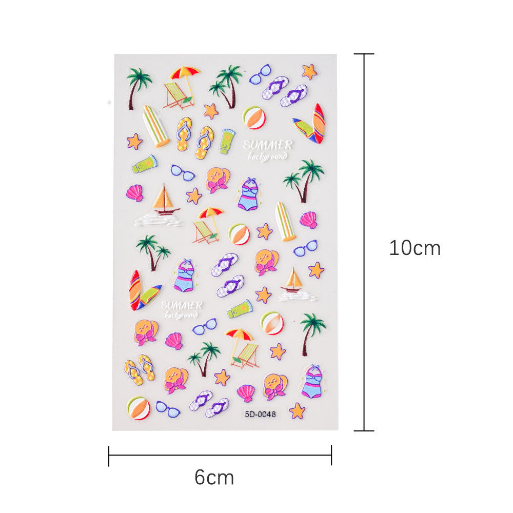 3D Ocean Wind 5D Comfort Nail Sticker
