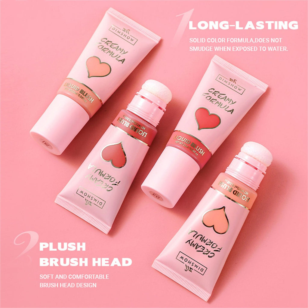 Dimshow Big Head Sponge Head Velvet Skin Feeling Lip And Cheek Dual-use Moisturizing Blush
