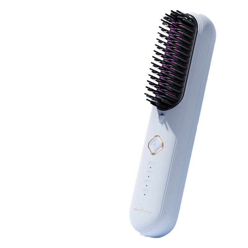 Minhuang Negative Ion Does Not Hurt Hair Straight Plywood Dual-use Electric Wireless Straight Comb