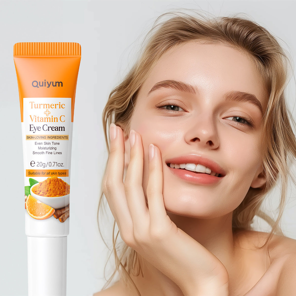 Quiyum Turmeric Vitamin C Eye Cream 15g Moisturizing