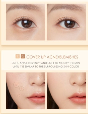 Focallure Color Concealer Pan Cover Cream Face Finch Spots Blemish Marks Blemish Dark Circles Artifact Lasting Primer