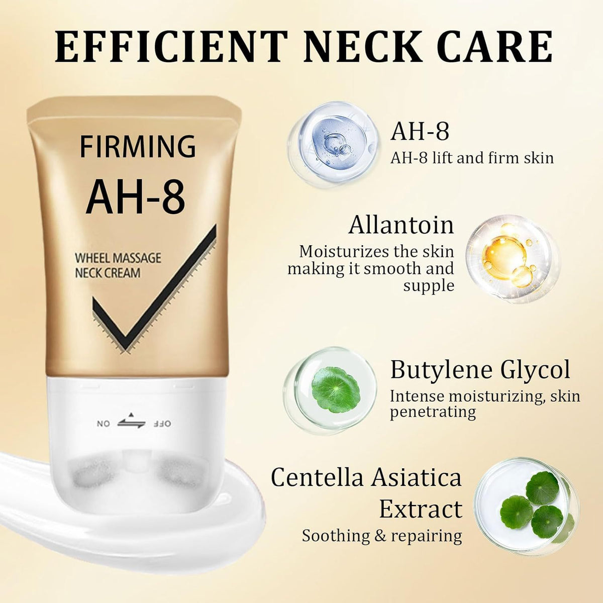 Firming AH-8 Lifting Moisturizing Firming Double-roller Neck Cream