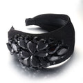 Design Solid Color Diamond-laid Headband Wide Edge Toothed Non-slip Face Wash Hair Band Headwear For Women