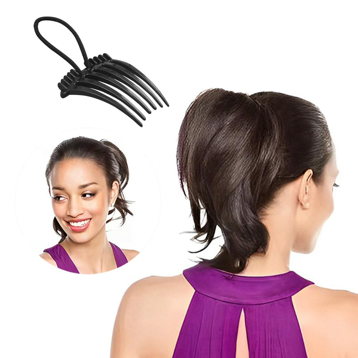 Volumizing Hair Bun Comb Clip (1 Pc)