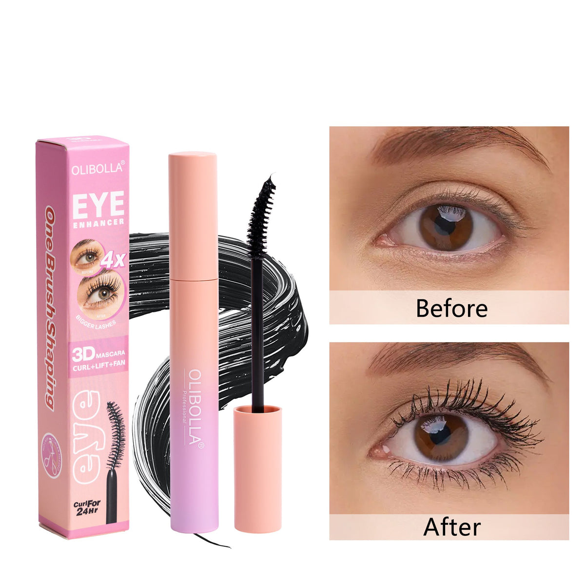 Olibolla Mascara Waterproof Not Smudge Curling
