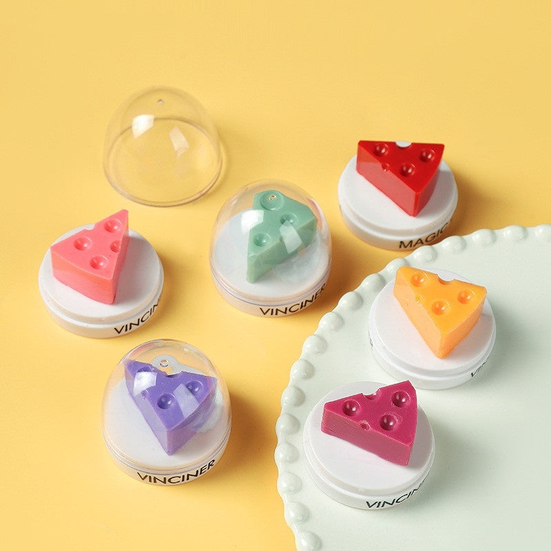 Vinciner Lipstick Cute Cheese Lip Balm Temperature Change Moisturizing